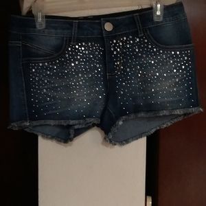 Denim cutoff shorts